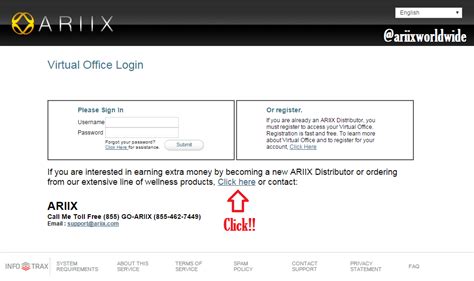 login ariix|ariix back office.